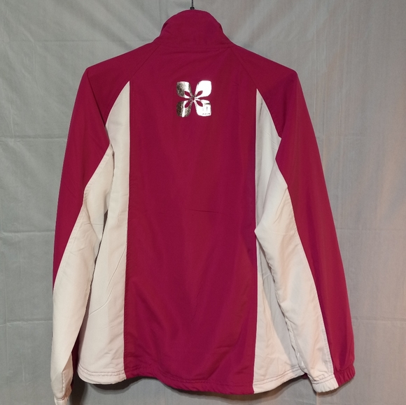 Three Hearts EUC Women's Pink, White, Black Zippered Reflective Jacket, XL - Picture 8 of 8